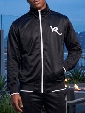 Rocawear Black Track Jacket with White Trim